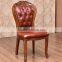 Dining room furniture rubber wood chair genuine leather dining chair