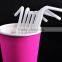 Plastic long cold drink straw