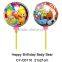 2016Hot sale cup stick Hello kity shaped foil balloon for party decoraion