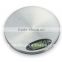 round stainless steel digital kitchen scale cooking scale with tare function