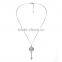 Marvelous gorgeous splendid posh copper pave key pendant delicate necklace