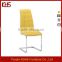 seat upholstery pu and chromed high quality arched shape dining chair