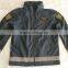 5CM Reflective Stripe Embroidery Logo Stand Collar Durable Rip-stop Windproof 100% Polyester Jacket