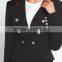 Fitted slim black 3-buttoned women blazer coat