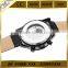 Tourbillon White Black face dail leather band automatic men watch Shanghai automatic movement