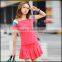 2015hot sale cheap price women custom women badminton wear and tennis wear