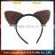 Wholesale kids headband party performance leopard cat ear headband