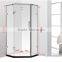 High quality diamond three panel toughened glass shower corner door
