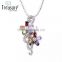 Costume jewelry Beautiful Colored zircon flower-shaped necklace fashion african beads jewelry set