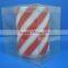 flameless flicking red helix decorative wax led candle with timer function