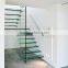 exclusive glass Straight Stairs with laminated glass steps