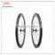 Wholesale factory prices carbon track bike wheeelset 50mm clincher 25mm wide carbon wheels single speed 20H/24H