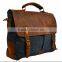 Vintage canvas messenger bag with leather trim for mens                        
                                                Quality Choice