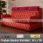 H1066 red leather sectional sofa