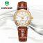 WEIDE dive watch Genuine Leather Strap Watches Women Dress expensive Watches champion watches manufacturers WG93006