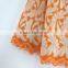 Best selling nigeria special swiss design double orangze lace fabric with stones