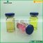 10ml clear glass tube bottle with rubber stopper