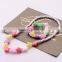 >>>2016 New Korean style kids candy color sea star jewelry set children fashion handmade beaded starfish necklace bracelet/