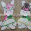 Vintage Easter Die Cut paper HoneycombTable Decoration Easter Bunny Eggs in Basket