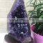 Natural Narrow Shaped Amethyst Geode Uruguay Crystal Cluster Ornaments
