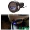 3In1 Digital Thermometer LED Voltmeter 2.1A USB Car Charger Battery Monitor ME3L