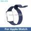 New Arrival Milanese Genuine Leather Adjustable Magnetic Closure Cuff Watch Band For Apple Watch Loop For iWatch