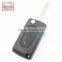 High Quatity Peugeot 2 button flip romote key shell for 307 blank no battery place Car Key Peugeot 0523 romote key shell