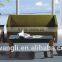 Modern black and white leather reception area sofa
