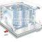 Double spiral cooling tower for toast