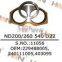 Putzmeister wear ring DURO22 OEM 261123001, 3 wear ring & wear plate concrete pump spare parts