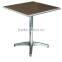 Polywood slat aluminum outdoor table