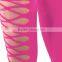 Opaque Pink Crotchless Women Pantyhose