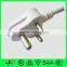 India 3 round pins power plug 6A ac male plug with electric cable