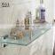 2015News simple desgin hardware zinc alloy and stainless steel with bathroom glass shelf