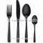 Black matte food grade 20pcs place setting flatware