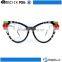 Factory rhinestone and cherry decoration brightlook women party glasses made in china