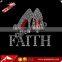 Faith Heel Stiletto Religious Hotfixed Rhinestone Transfer