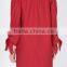 Pretty Steps fashion off shoulder tie red chiffon dress and casual dresses dress type new fashion ladies dress2016