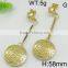 Dangle gold plated round earring designs