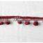 Hot sales cute 2cm width polyetser indian pom pom trims for garment/bags