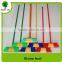 Indoor and outdoor sweeping PP brooms / floor cleaning brush with PVC wooden handle