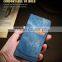 Quality FLOVEME New Jeans Skin Case Luxury Jeans+Leather Flip Wallet Card Mobile Phone Case For IPhone 7 Plus With Stand