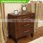 Wooden bedside table for small bedroom