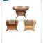 Rattan Wicker Handmade Oval Coffee Table with Glass