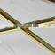Elegant Furniture brass PVD solid Stainless Steel Glass Coffee Table