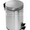 High Quality stainless steel Pedal Metal Trash Can Household Ash Bin Garbage Bin