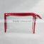 Clear PVC outdoor zipper makeup handbag /Promotion PVC ladies cosmetic pouch