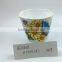 Cement flower pot in round shape for home and garden decorative