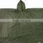 Reusable Emergency Military Plastic raincoat rain poncho with customized logo