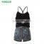 Custom tank tops and short pants women fitness wear short yoga jumpsuit